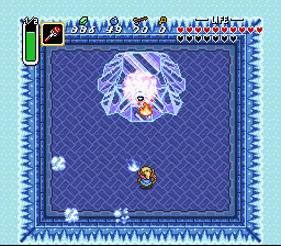 Link bekämpft Kholdstare in der ersten Phase