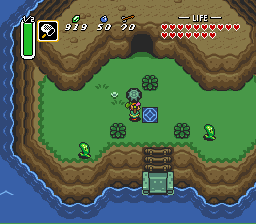 Link betritt den Eispalast durch einen Teleporter