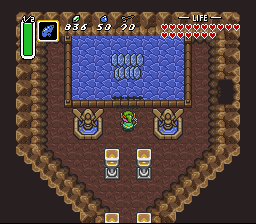 Link am Brunnen der Freude