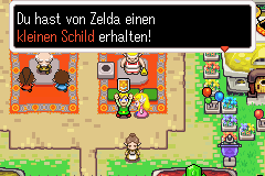 Link erhält den kleinen Schild